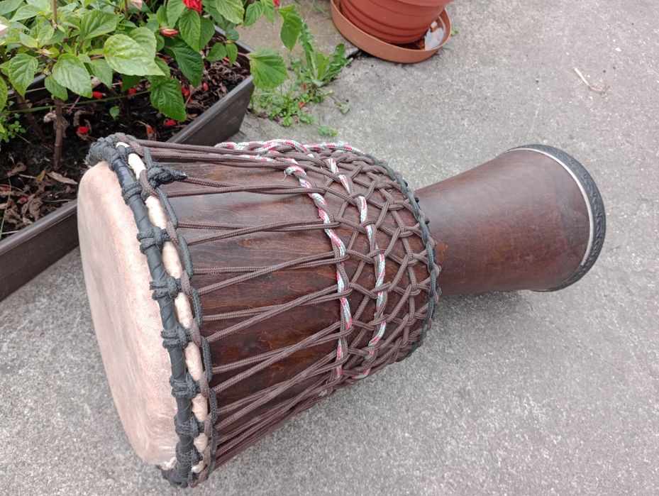 Djembe Olcha bęben rodzimej produkcji.