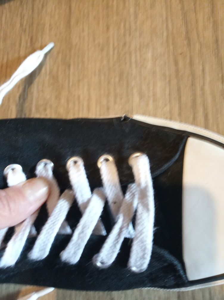Trampki tenisówki damskie 41 czarne krótkie
