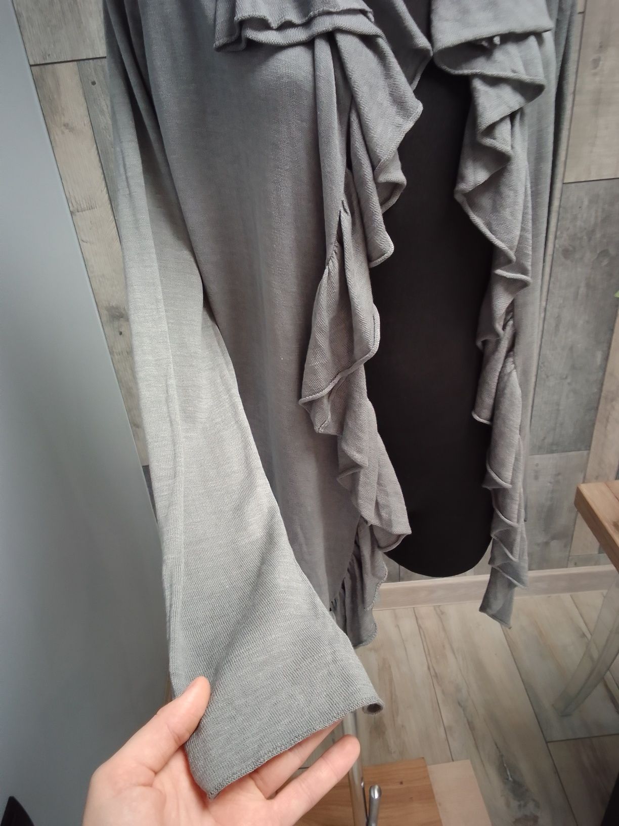 InWear szary kardigan jedwab i bawełna M