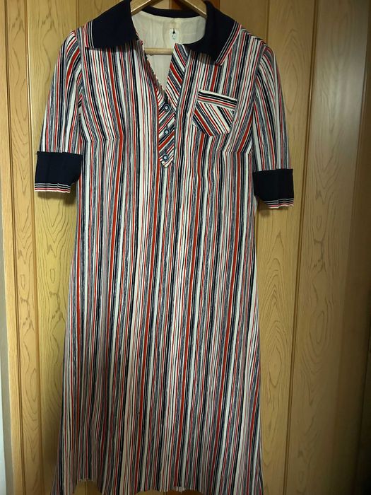Sukienka w paski z kołnierzykiem rozm 38/40
