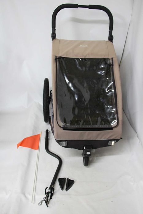 Przyczepka rowerowa dla dzieci Hauck Dryk Duo 2w1 Jogger wózek brown