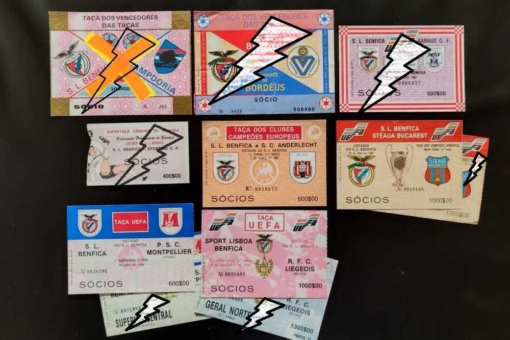 Bilhetes de futebol (usados) SL Benfica
