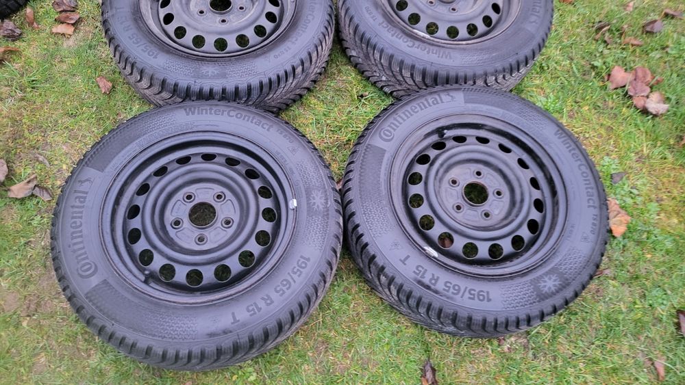 Koła zimowe felgi opony 195 65 r15 Continental 8mm 2024r