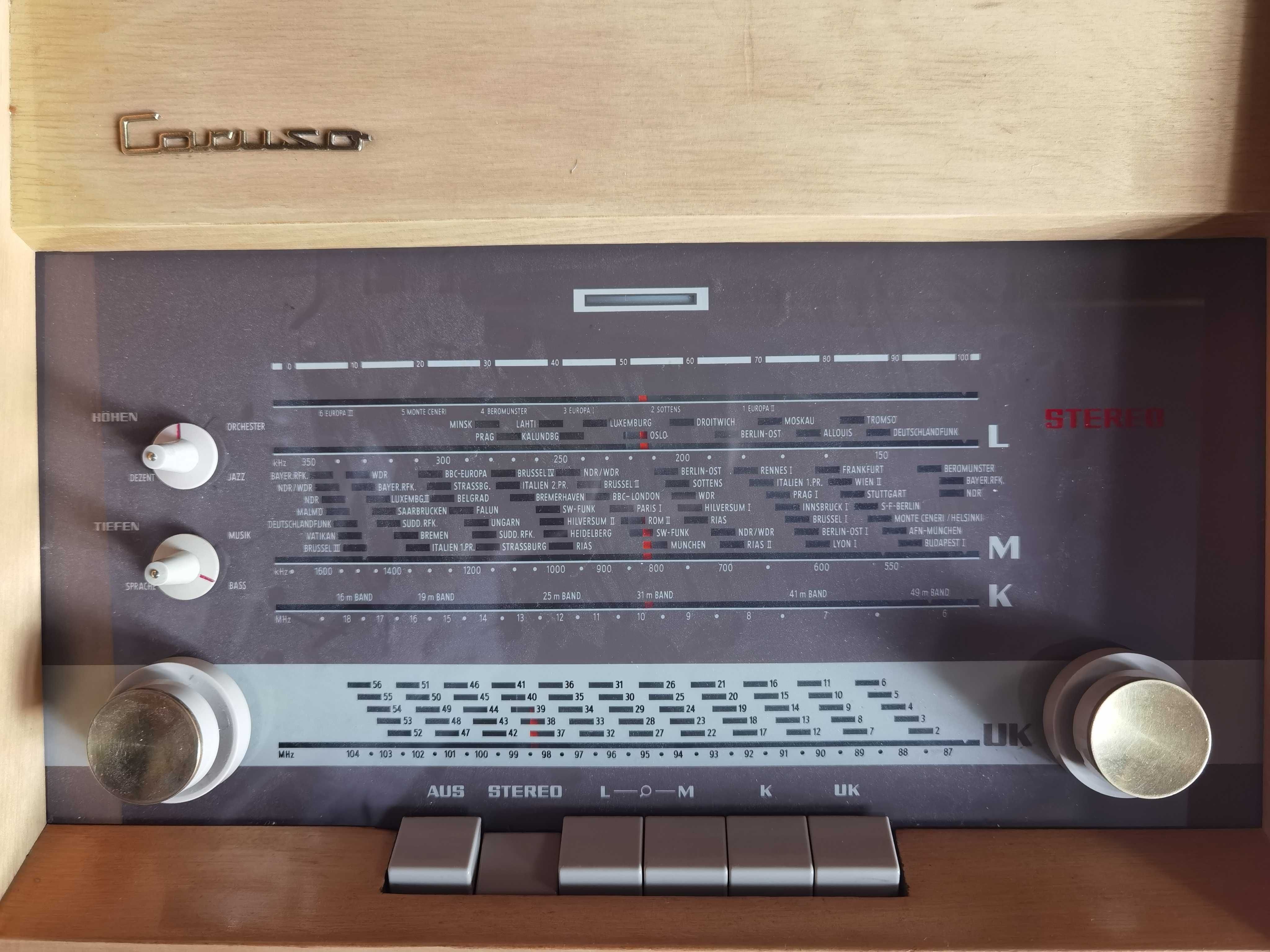 Stary Gramofon Nordmende Caruso Stereo Ch 4675 mattiert 1962 z radiem