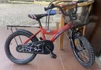 rower dzieciecy chlopiecy 16 cali czerwono czarny harwood