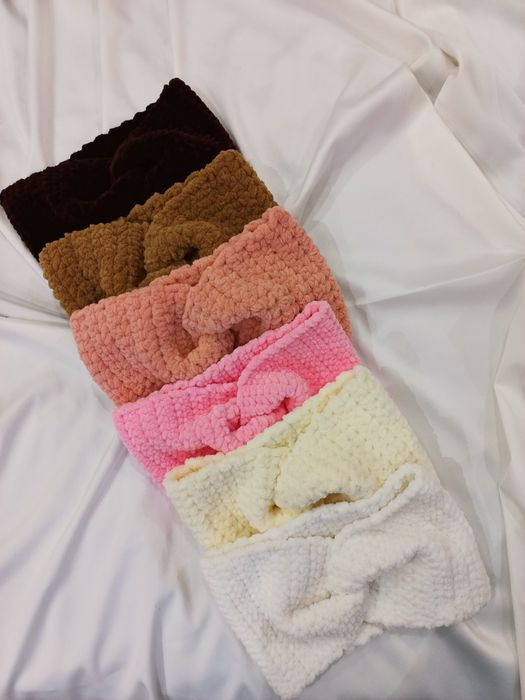 Пов'язки на голову з плюшевої пряжі