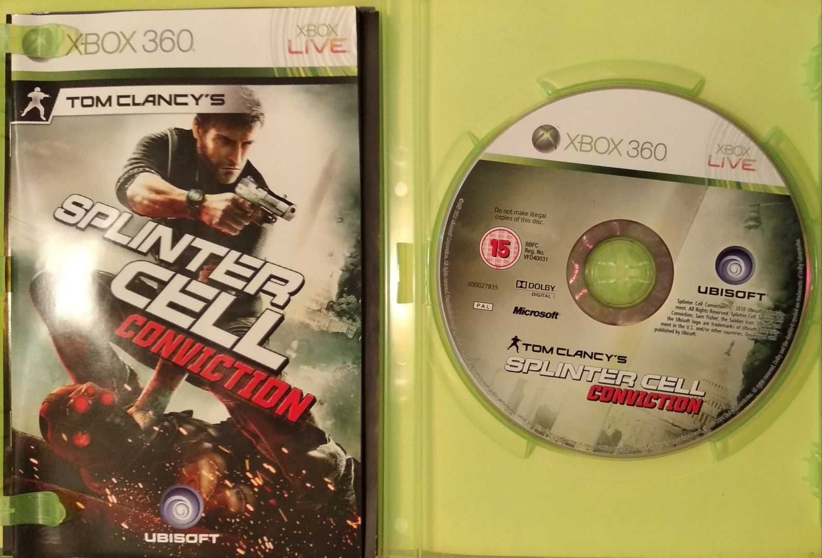 Диск игровой SPLINTER CELL-CONVICTION (XBOX360 Pal/sеries X) оригинал