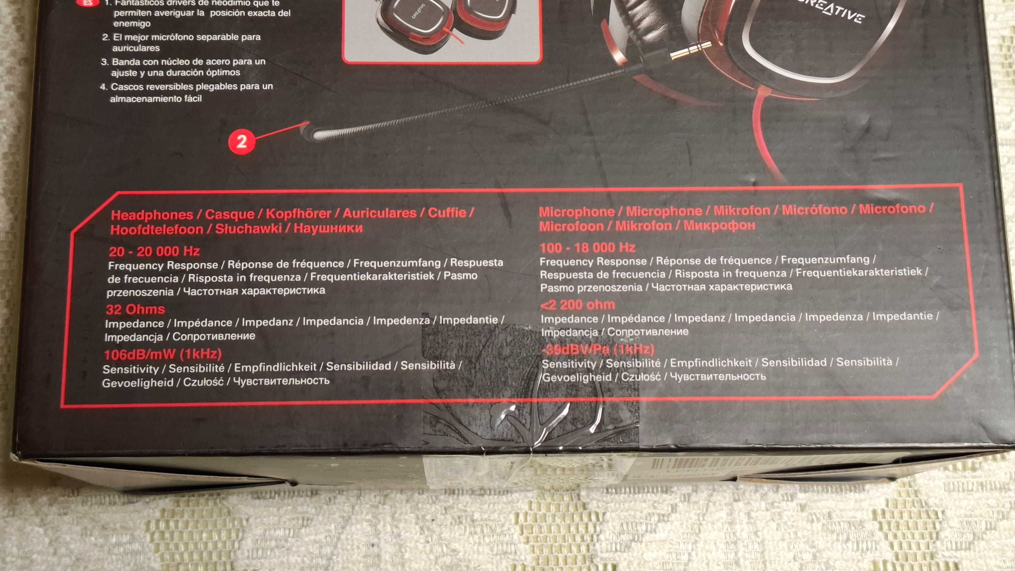 Słuchawki przewodowe z mikrofonem Creative Draco HS-880