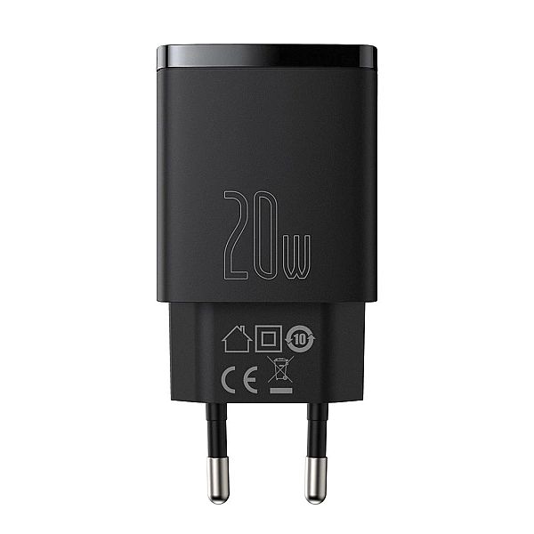 Baseus Compact szybka ładowarka sieciowa USB / USB Typ C 20W 3A Power