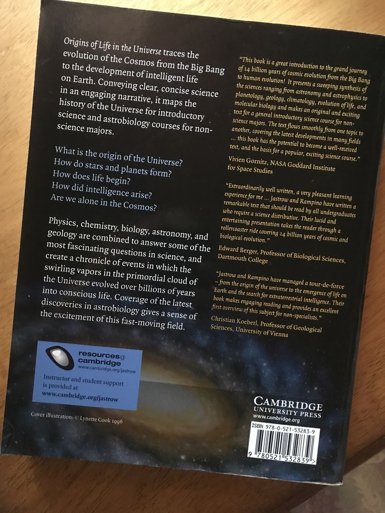 Livro “Origins of Life in the Universe”