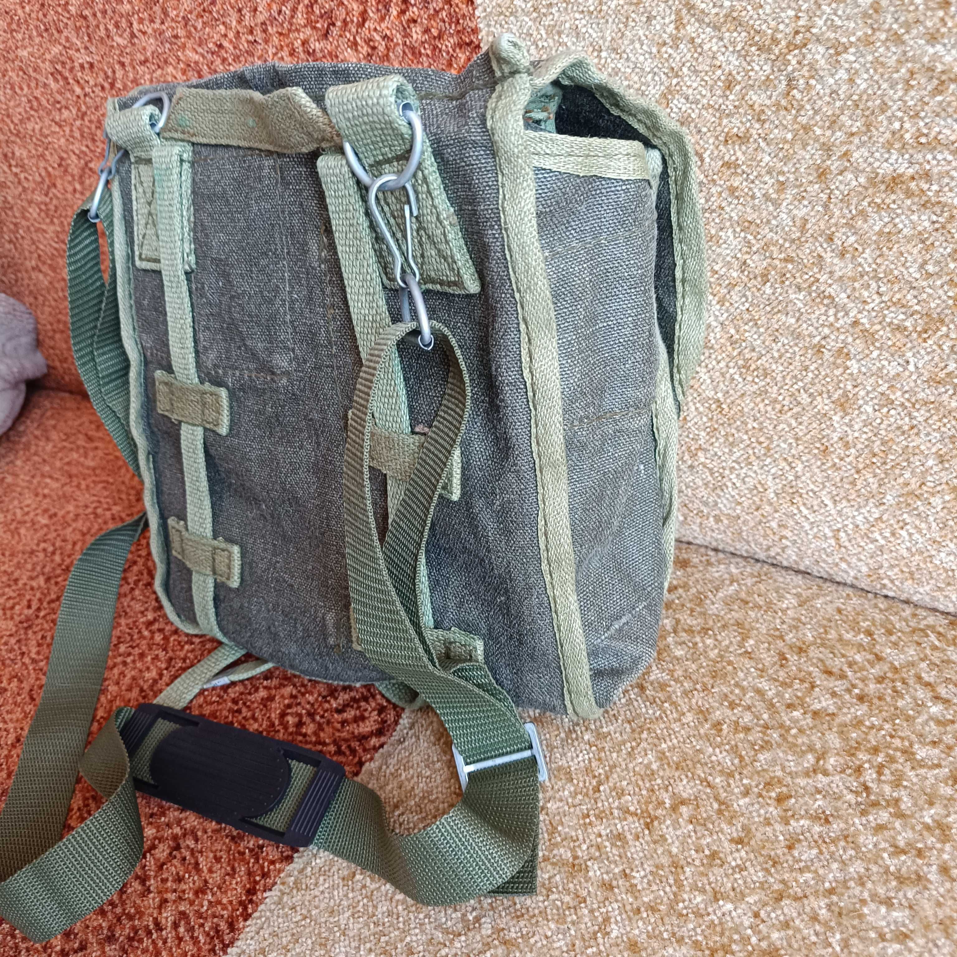 Torba na ramię wojskowa biwak wędrówki ryby survival PRL LWP rekonstr