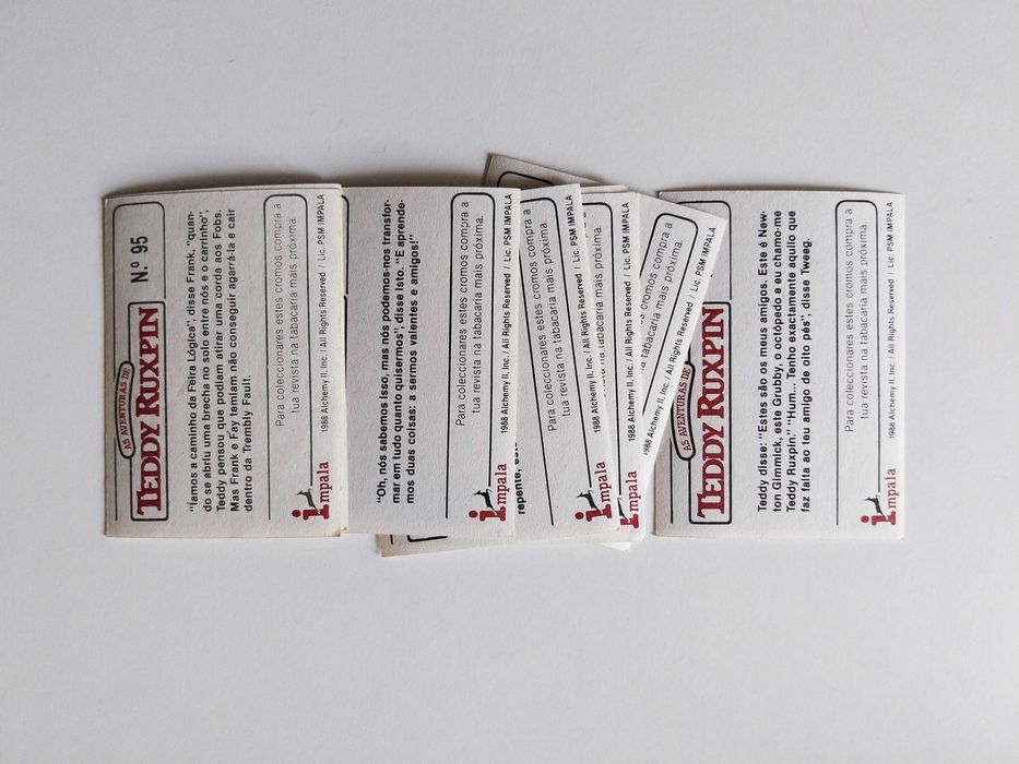 8 cromos AS AVENTURAS DE TEDDY RUXPIN | Impala lote