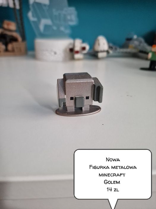 Figurka metalowa minecraft golem