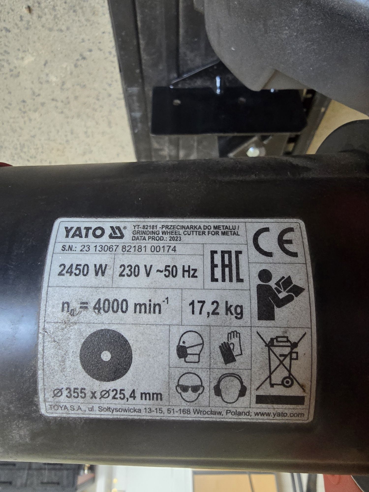 Piła do cięcia metalu tarczowa Yato YT-82181