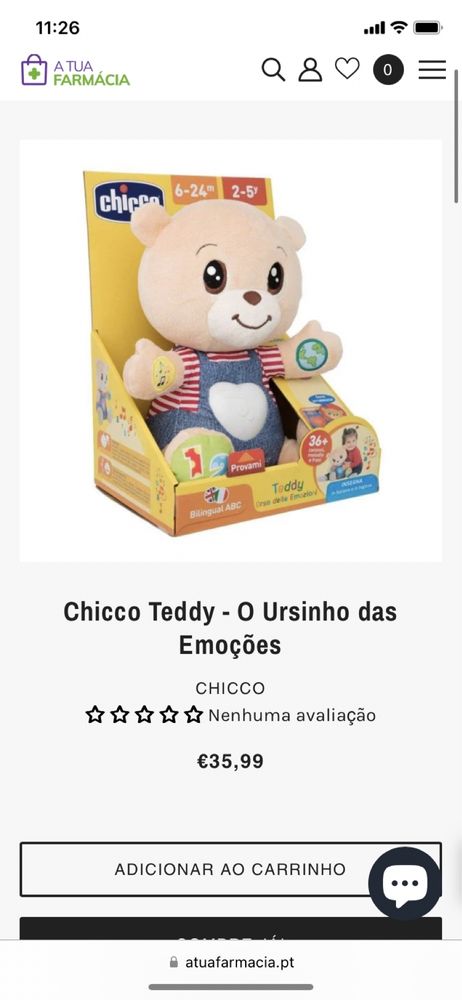 Chicco Teddy - O Ursinho das Emoções