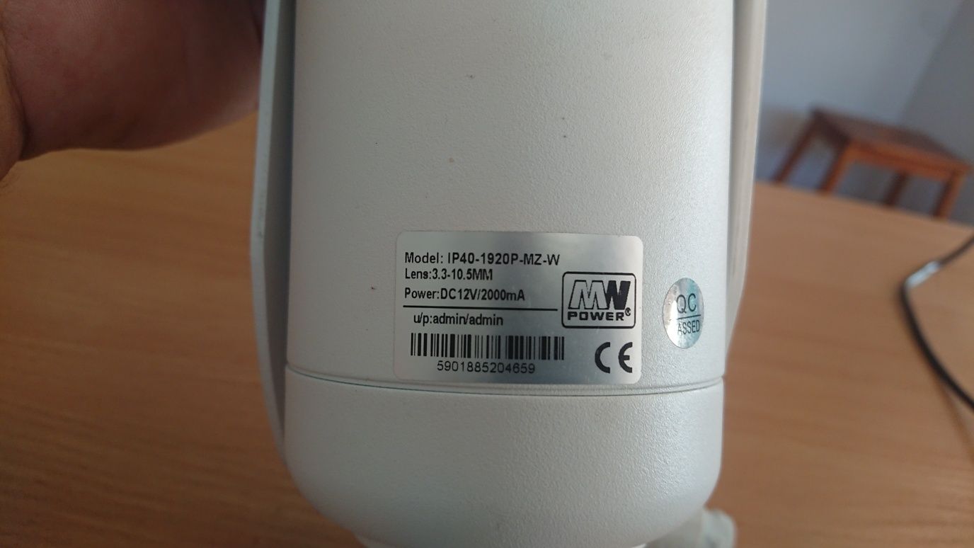 Kamera MW Power IP40-1920P-MZ-W