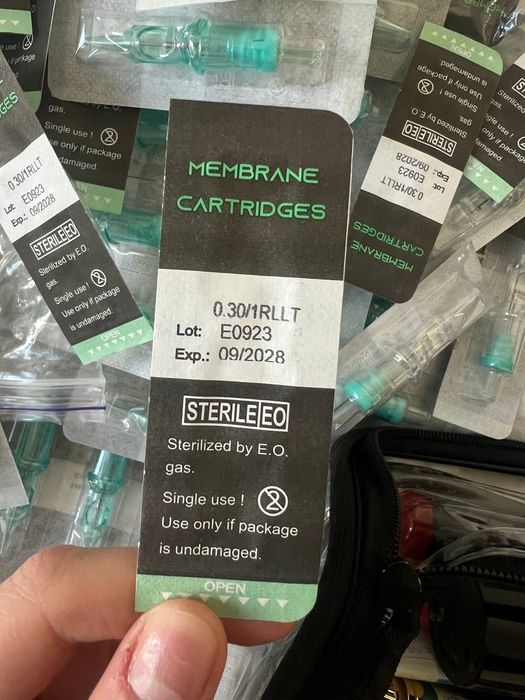 Máquina de maquilhagem permanente, cartuchos, pigmentos