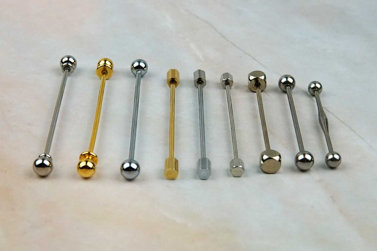 NOWA szpilka collar pin do koszul spinki eleganckie srebrna złota