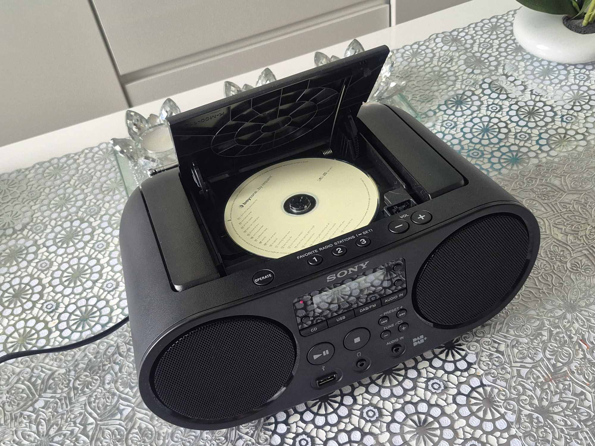 SONY ZS-PS55B radio odtwarzacz CD MP3 DAB+ FM USB AUX