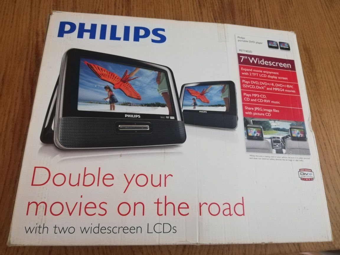 Philips PET7402 - DVD player / 2 LCD monitors - display 7