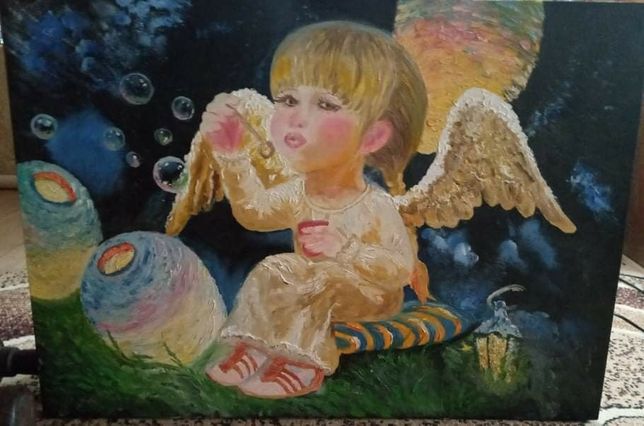 Картины, "Ангел", размер 70*50, холст, масло