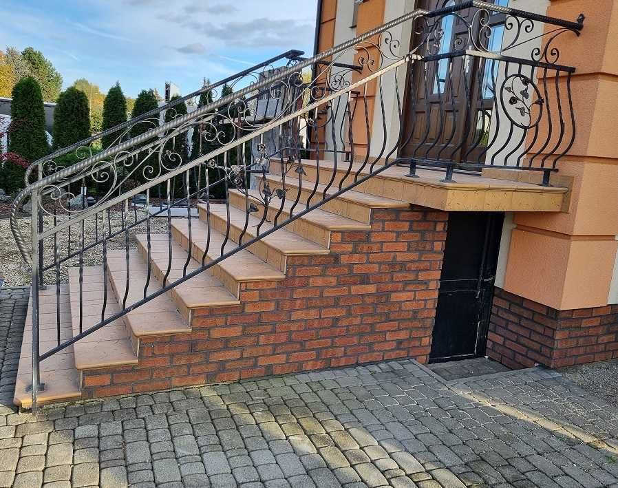 BALUSTRADA , barierka, poręcz ozdobna stalowa, ocynkowana, kolor czarn