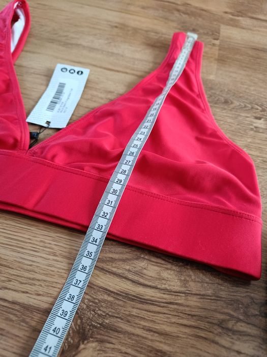 Biustonosz sportowy kostium kąpielowy czerwony damski 42 44 XL