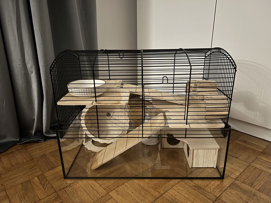 Klatka dla chomika z akcesoriami