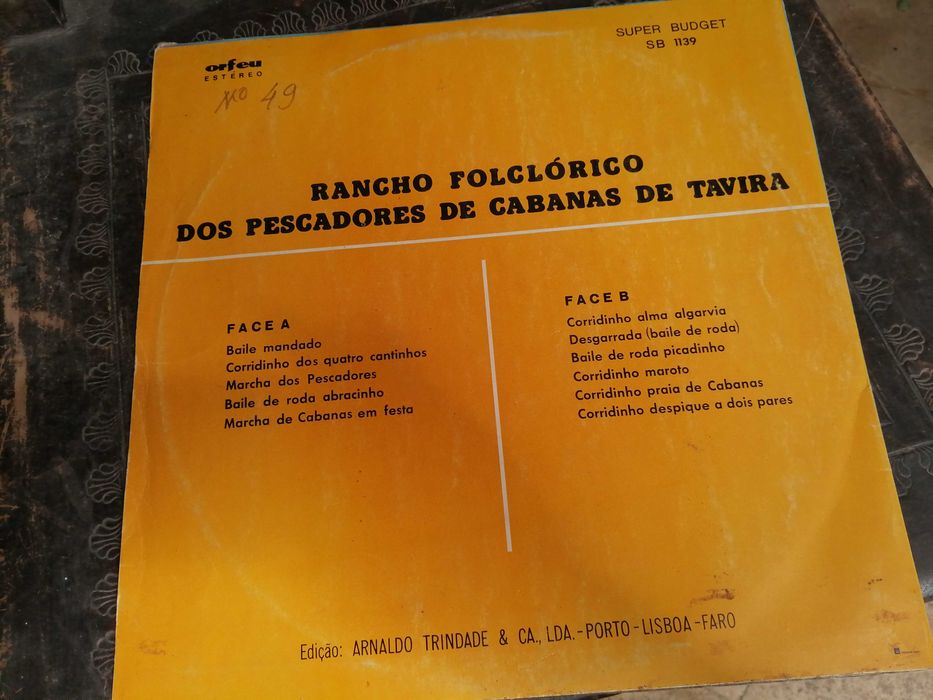 lp vinil , rancho folclorico , pescadores cabana tavira 1977