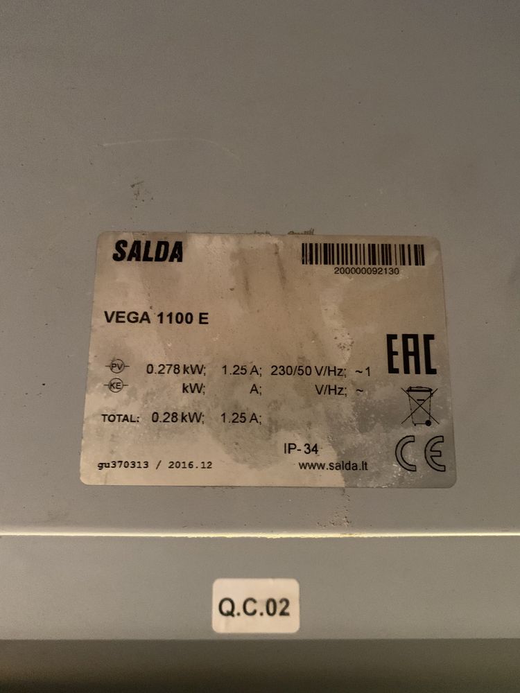 Приточная вентиляция Salda vega 1100e