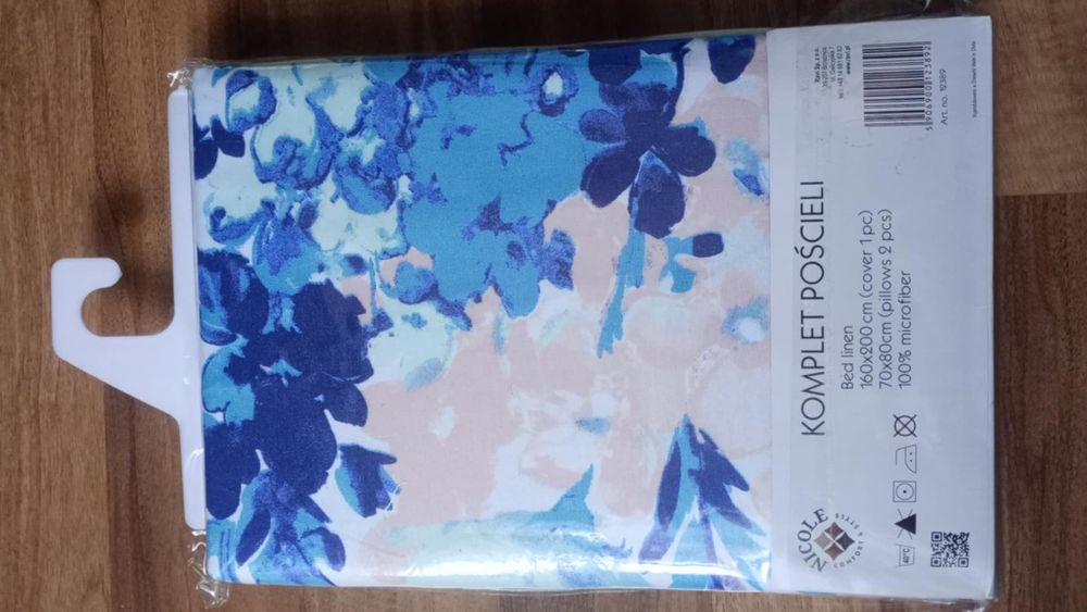 Nowy Komplet pościeli mikrofibra 160x200 cm plus 2 poszewki 70x80cm