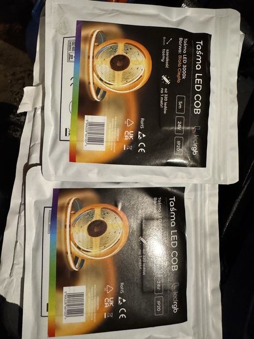 Taśma Led cob rgb 2x 5 m