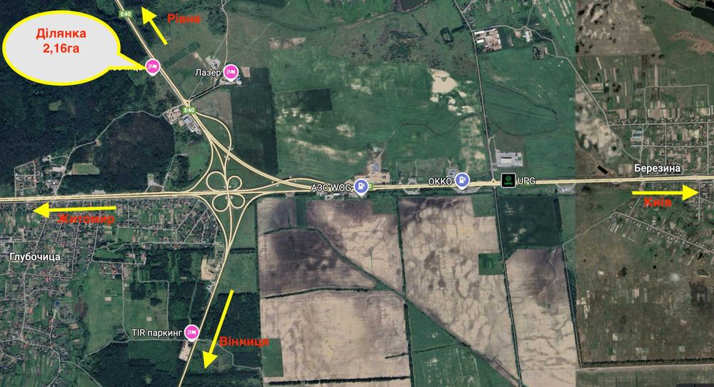 Земельна ділянка під СТО автотранспорт траса Київ-Чоп