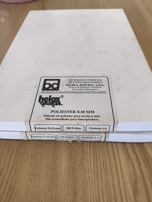 Folhas acetato A4