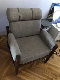 Fotel retro, fotel odniowiony szary kolor