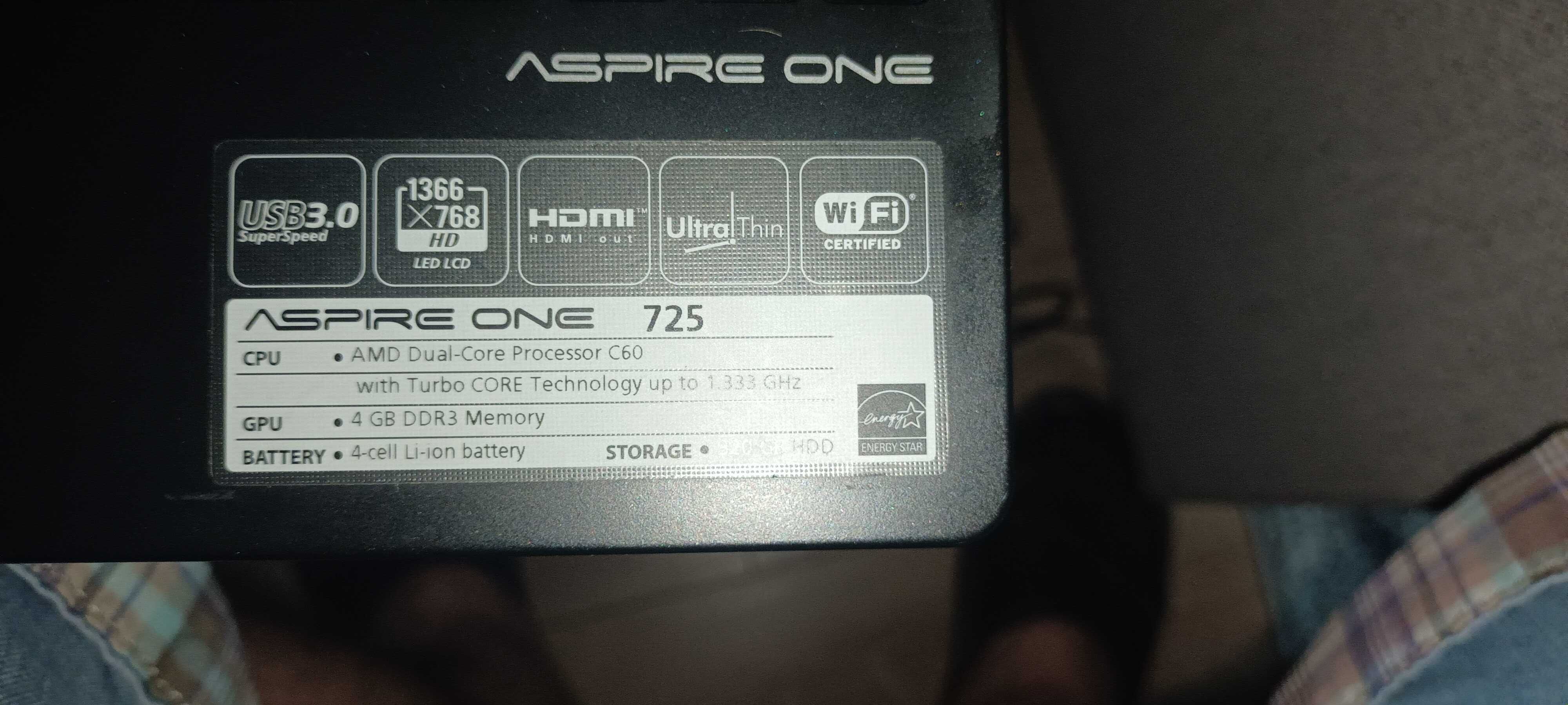 netbook Acer Aspire One 725