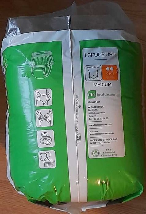 Pieluchomajtki marki Lille Healthcare_15szt_Rozmiar M_Z. Góra._TANIO.