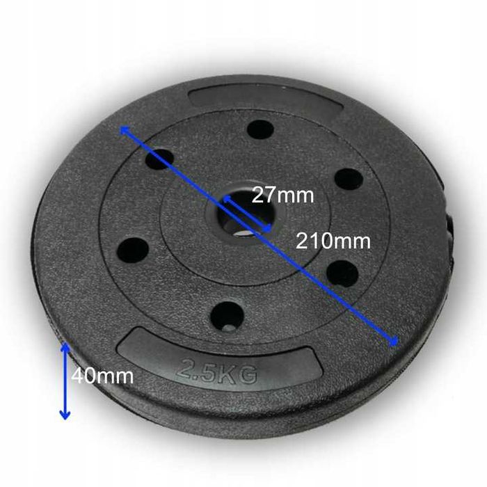 Obciążenie 2,5 kg talerz bitumiczny kompozytowy
