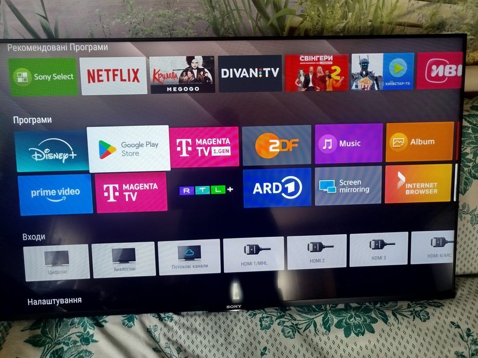 Sony смарт т/в 55 дюймов
