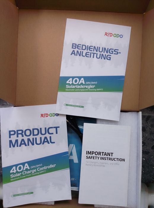 Контроллер заряда солнечной батареи Redodo 12 В/24 В 40 А MPPT