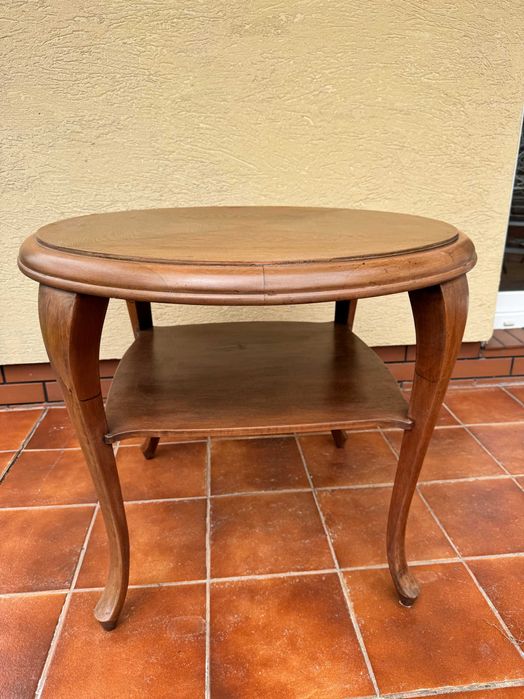 ława artdeco prl stolik kawowy patyczak stół vintage okrągły ludwik