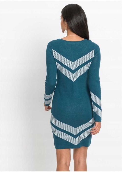 Śliczna Zielona Sukienka Wiskoza Ołówkowa Wygodna 32-34 S-XS Bon Prix