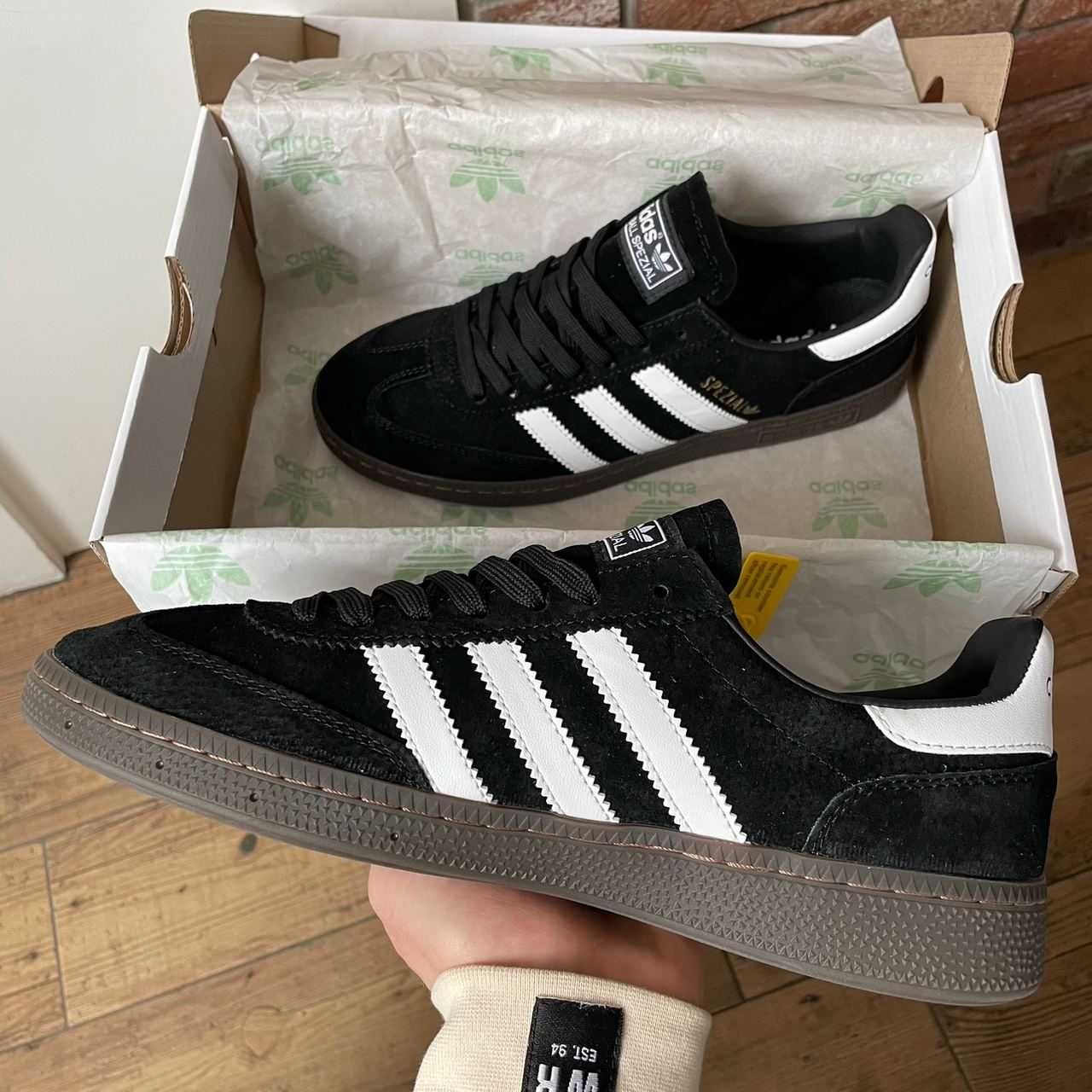 Чоловічі кросівки Adidas Spezial Black White Brown