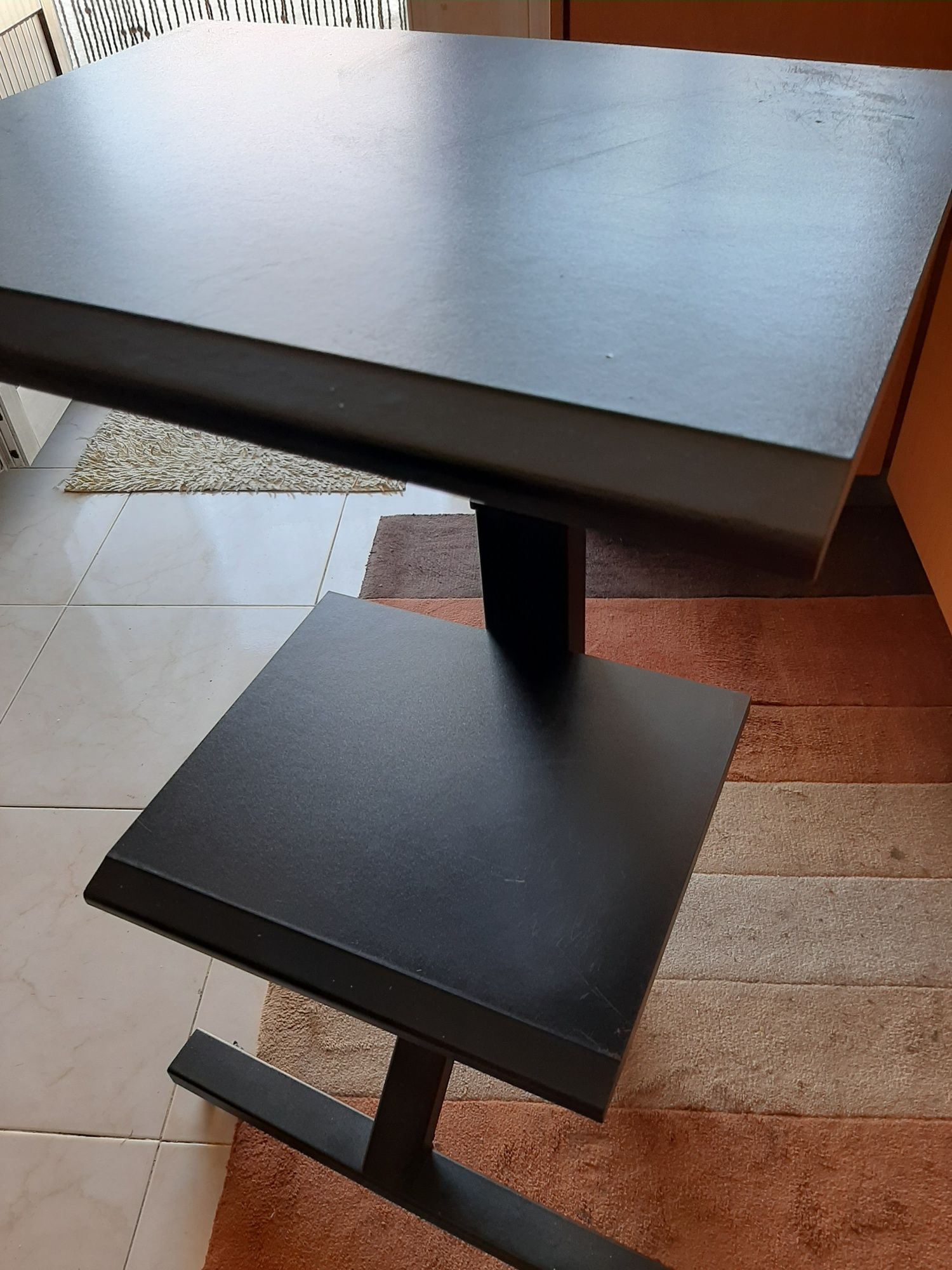 Movel tv / hi fi / tv /computador com rodas ajustavel sobe/ desce pra