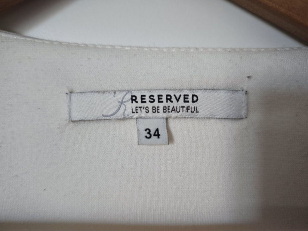 Biała kremowa marynarka Reserved 34 XS