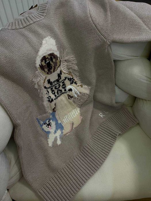 Luksusowy Sweter Polo Ralph Lauren! OD RĘKI Misie Bear! XS S M L