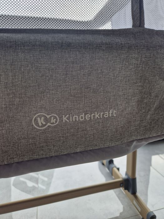 Łóżeczko dostawne Kinderkraft NESTE AIR szare; dostawka