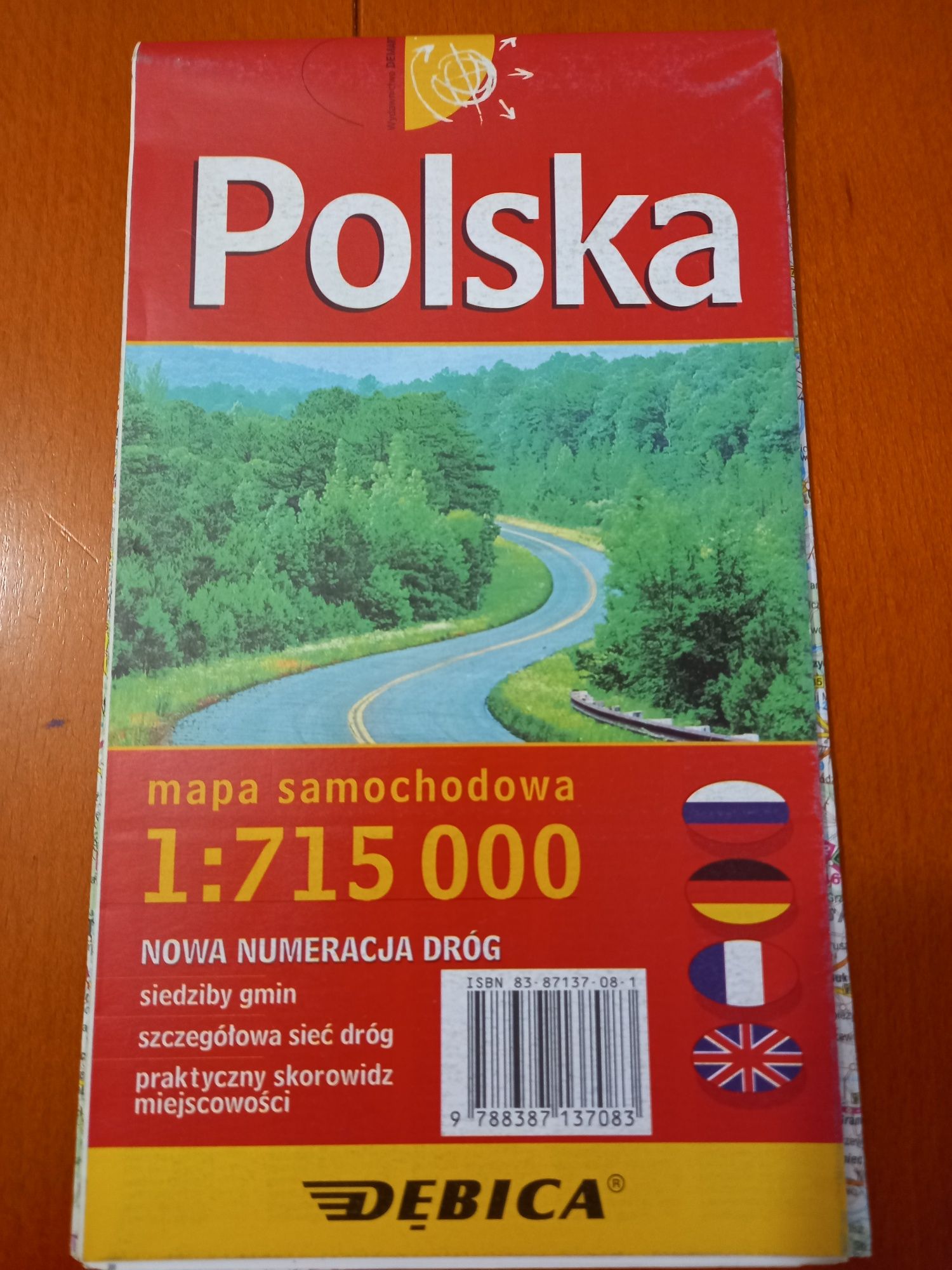 Mapa Samochodowa Polska 2001rok