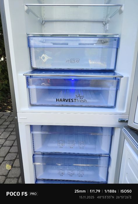 Холодильник BEKO 2 м висота сталь нержавійка є доставка