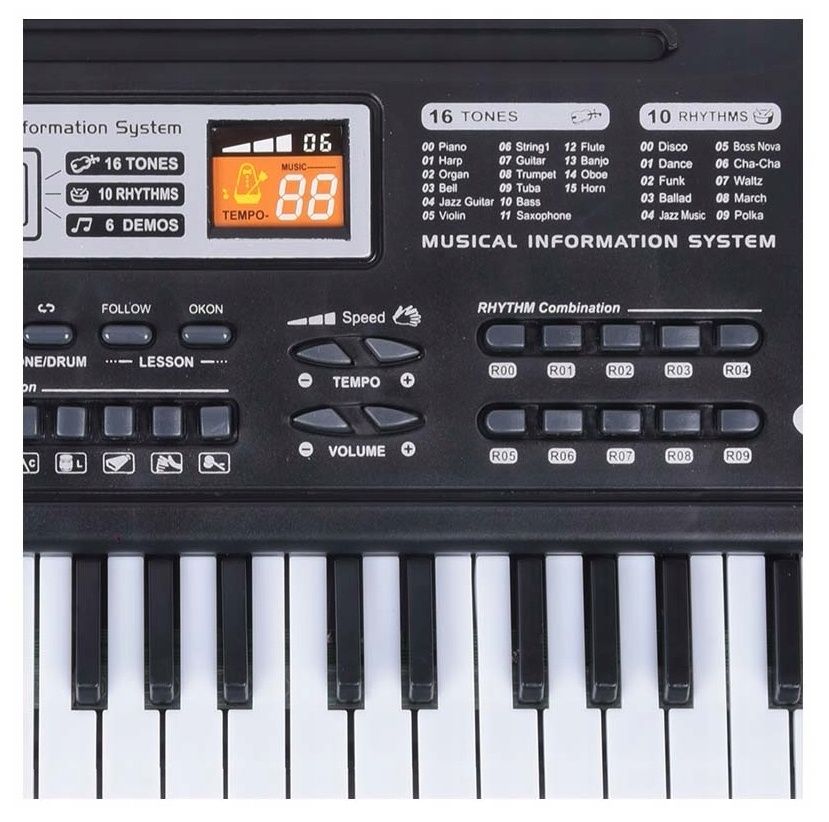 Keyboard z Mikrofonem Karaoke Dla Dzieci Pianino perkusja 10 brzmień